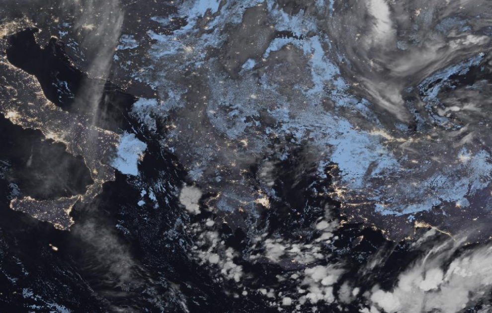 Τελευταία δορυφορική εικόνα νεφοκάλυψης