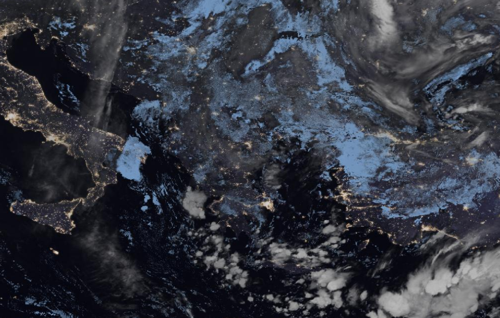 Τελευταία δορυφορική εικόνα νεφοκάλυψης