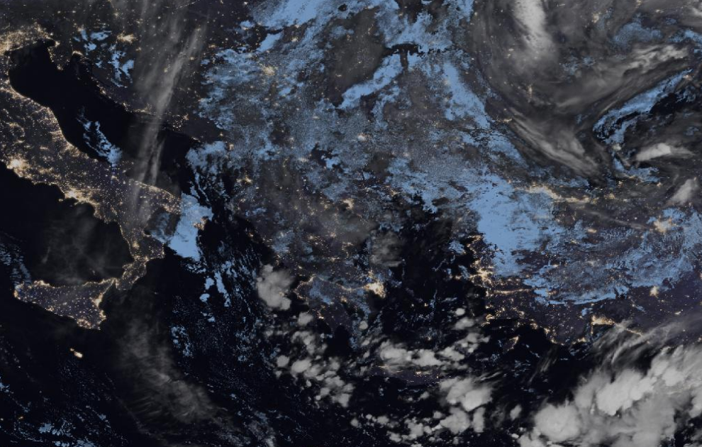 Τελευταία δορυφορική εικόνα νεφοκάλυψης