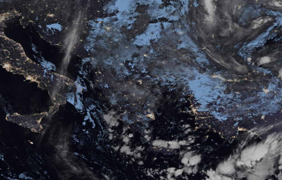 Τελευταία δορυφορική εικόνα νεφοκάλυψης