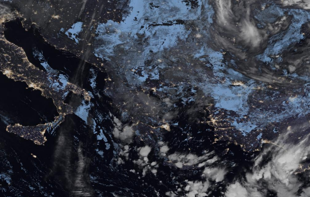 Τελευταία δορυφορική εικόνα νεφοκάλυψης