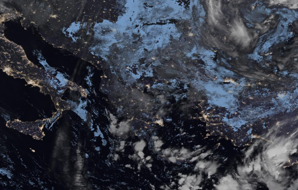 Τελευταία δορυφορική εικόνα νεφοκάλυψης