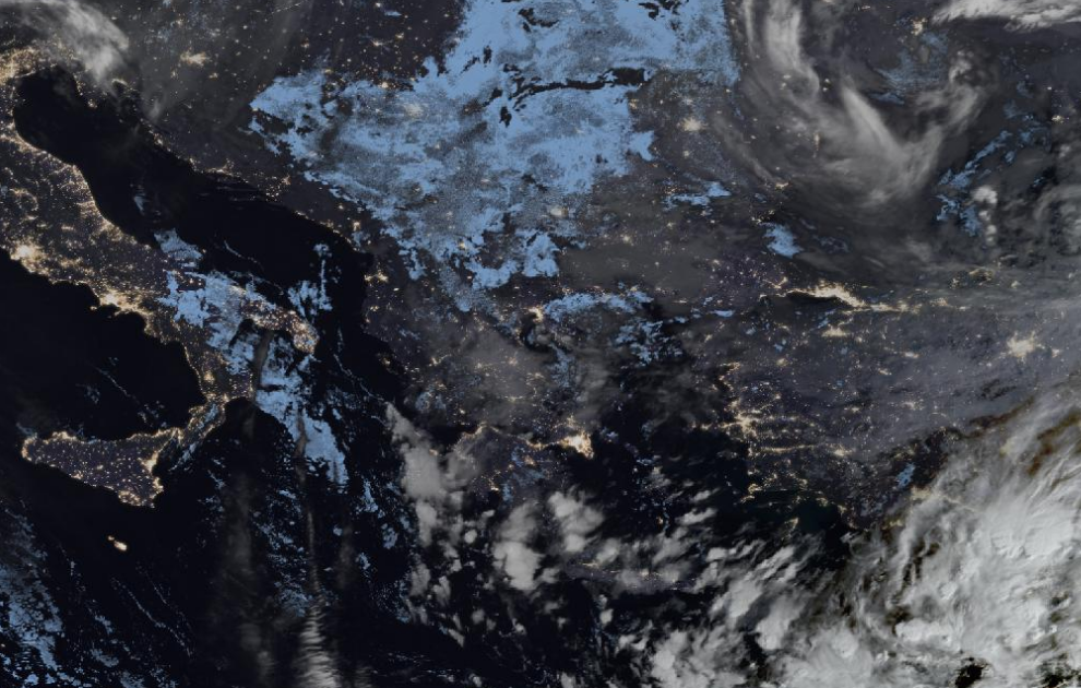 Τελευταία δορυφορική εικόνα νεφοκάλυψης