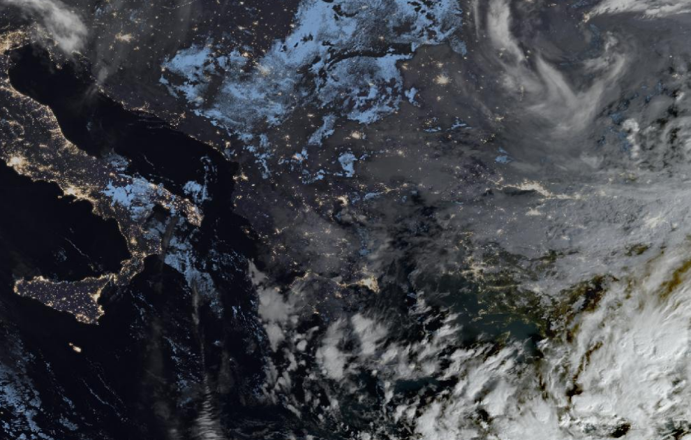 Τελευταία δορυφορική εικόνα νεφοκάλυψης