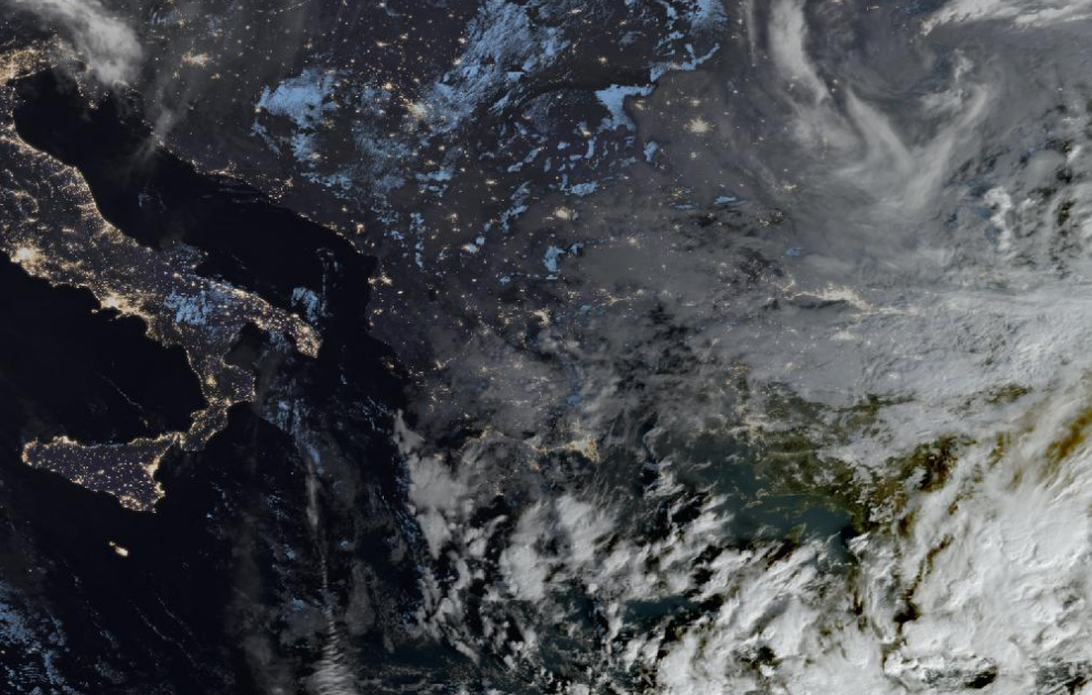 Τελευταία δορυφορική εικόνα νεφοκάλυψης