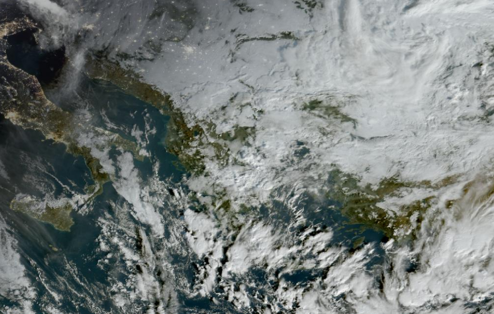 Τελευταία δορυφορική εικόνα νεφοκάλυψης