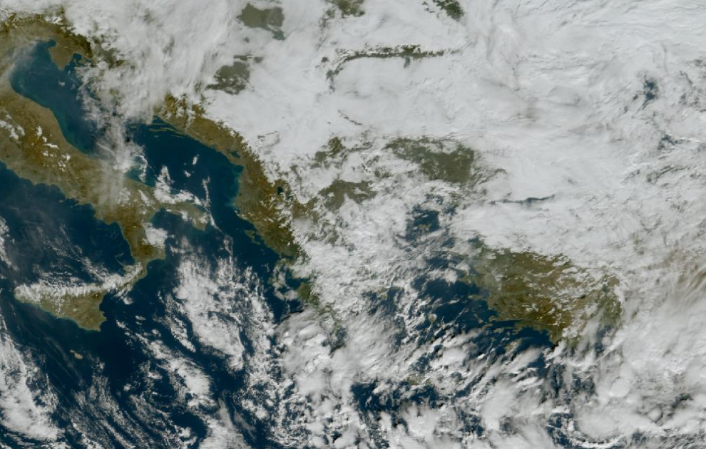 Τελευταία δορυφορική εικόνα νεφοκάλυψης