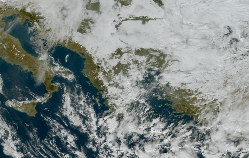 Τελευταία δορυφορική εικόνα νεφοκάλυψης