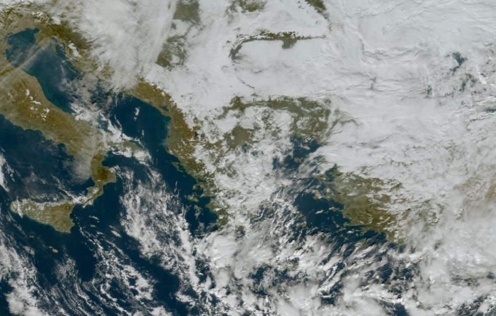 Τελευταία δορυφορική εικόνα νεφοκάλυψης