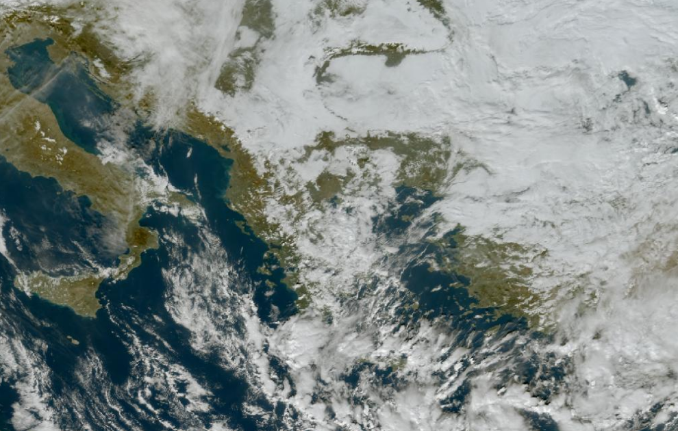 Τελευταία δορυφορική εικόνα νεφοκάλυψης