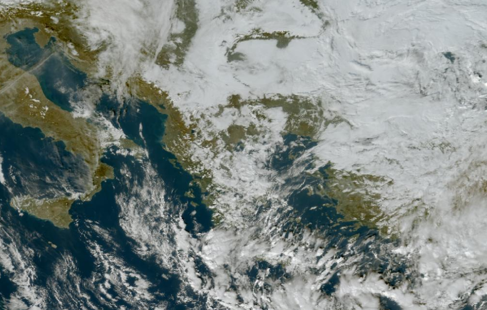 Τελευταία δορυφορική εικόνα νεφοκάλυψης