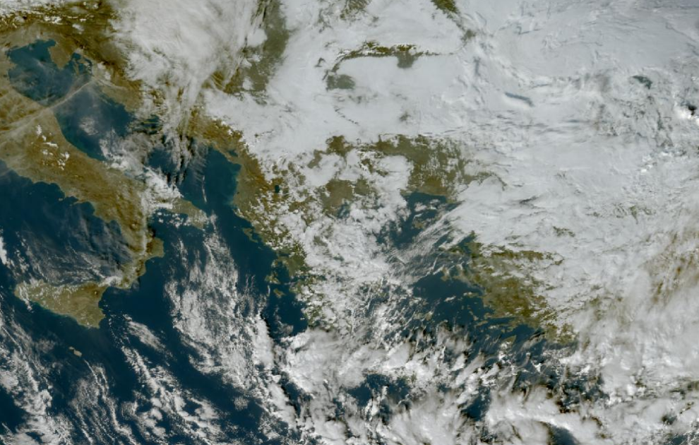 Τελευταία δορυφορική εικόνα νεφοκάλυψης