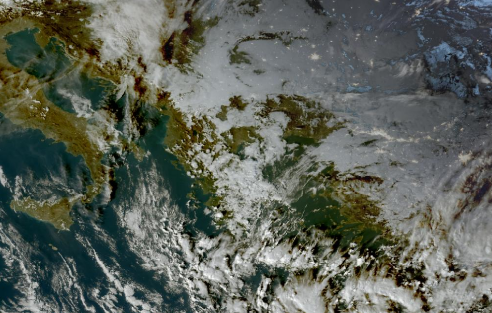 Τελευταία δορυφορική εικόνα νεφοκάλυψης