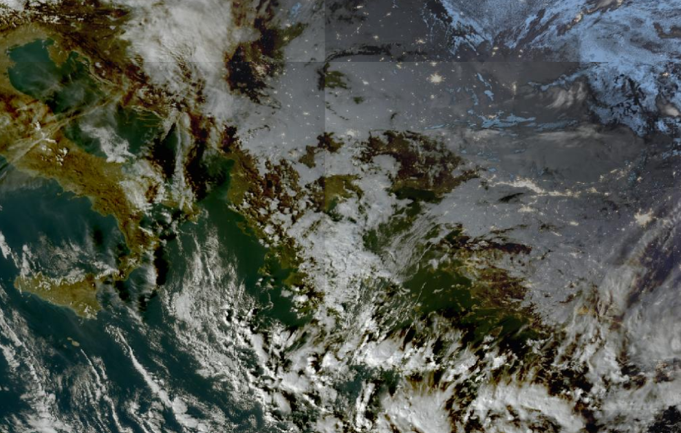 Τελευταία δορυφορική εικόνα νεφοκάλυψης