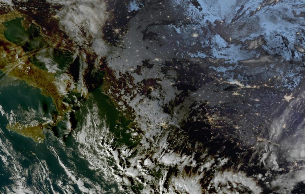 Τελευταία δορυφορική εικόνα νεφοκάλυψης