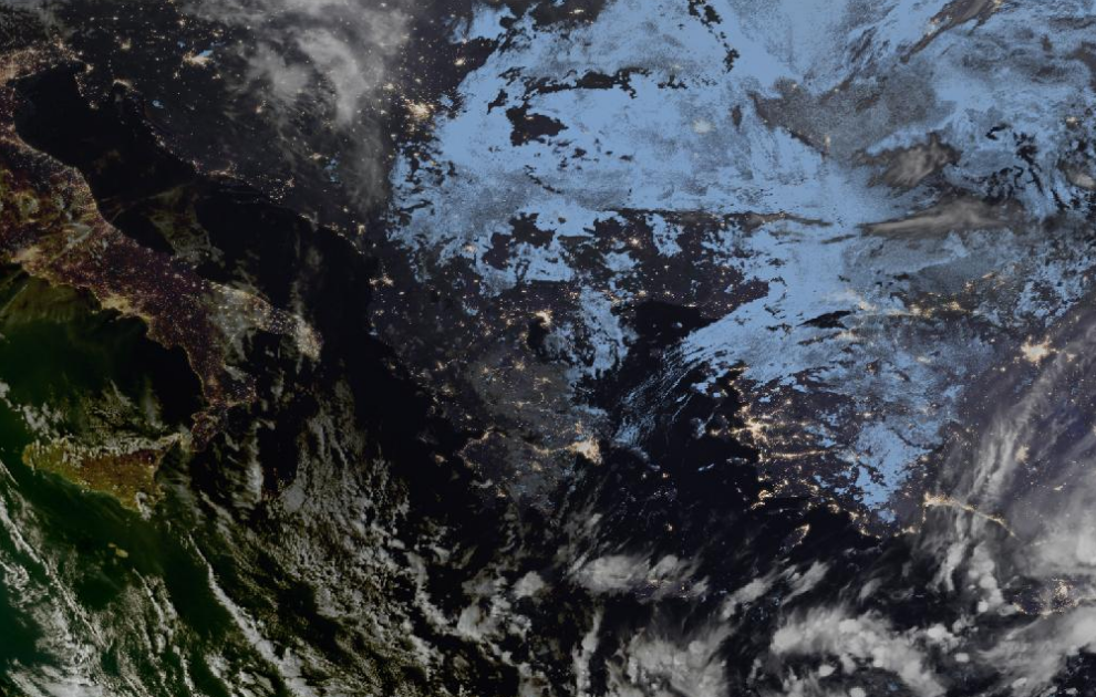 Τελευταία δορυφορική εικόνα νεφοκάλυψης