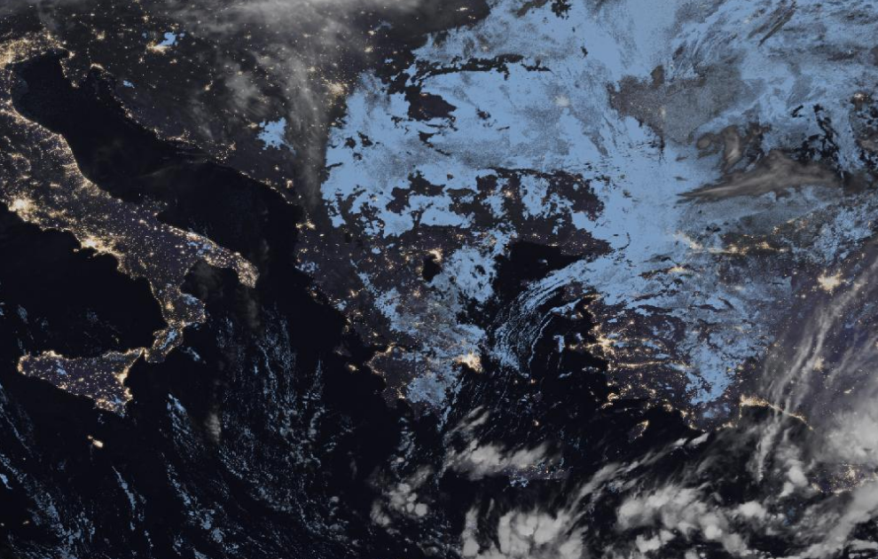 Τελευταία δορυφορική εικόνα νεφοκάλυψης