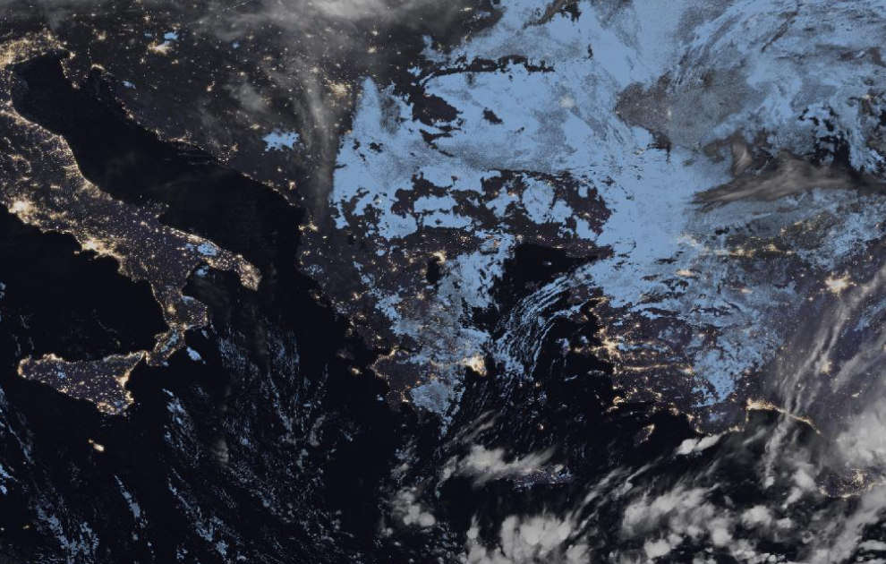 Τελευταία δορυφορική εικόνα νεφοκάλυψης