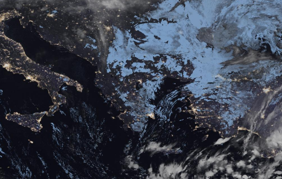 Τελευταία δορυφορική εικόνα νεφοκάλυψης