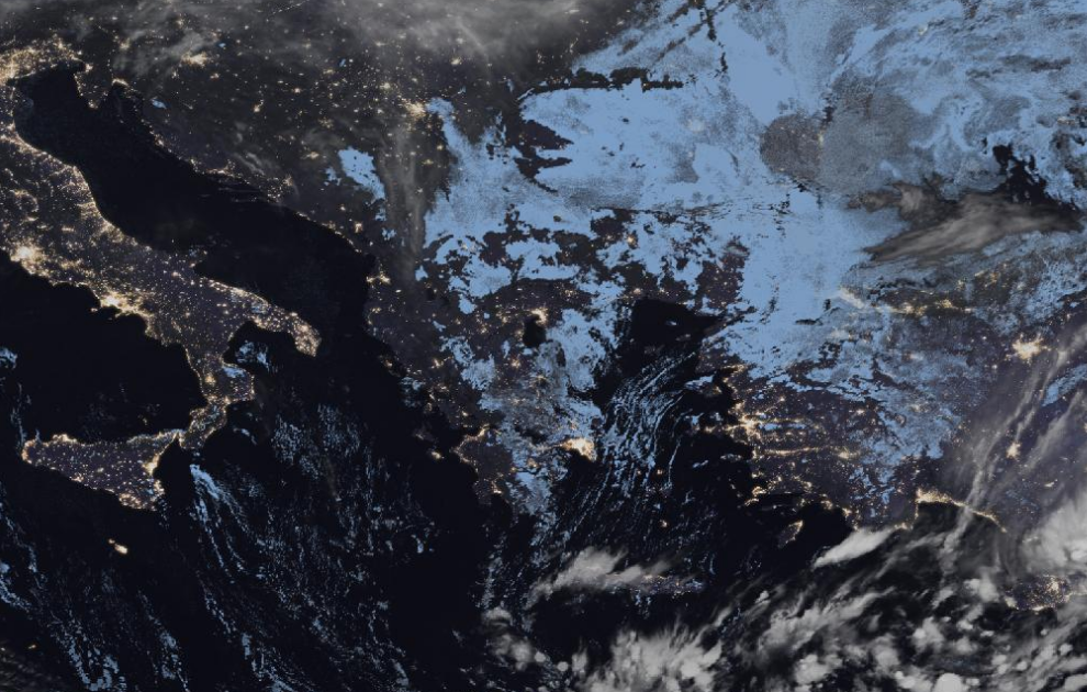 Τελευταία δορυφορική εικόνα νεφοκάλυψης