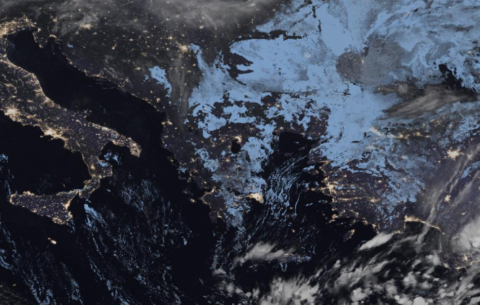 Τελευταία δορυφορική εικόνα νεφοκάλυψης