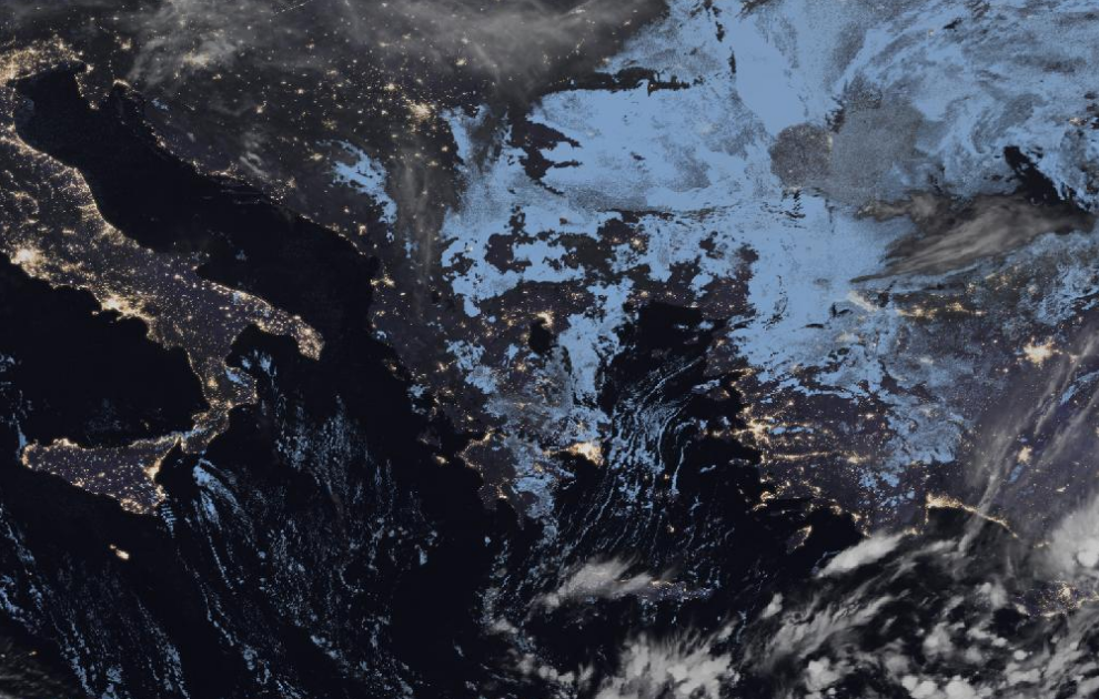 Τελευταία δορυφορική εικόνα νεφοκάλυψης