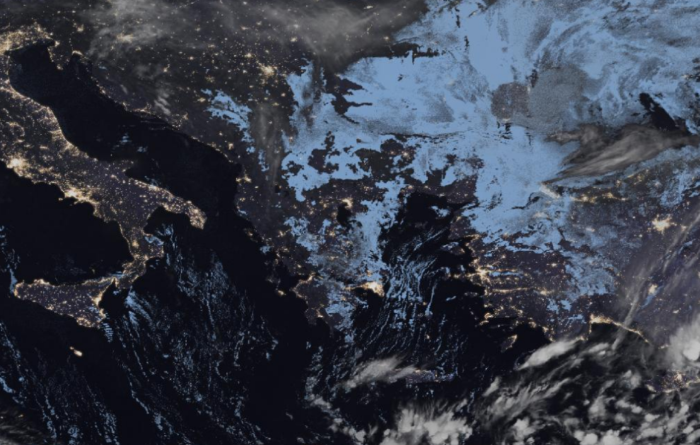 Τελευταία δορυφορική εικόνα νεφοκάλυψης