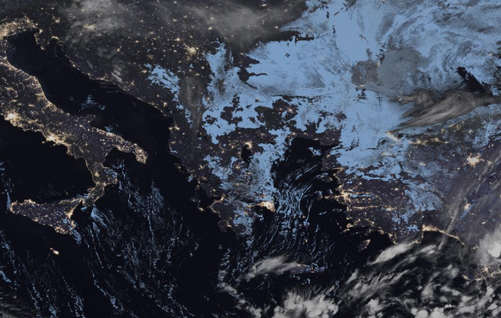 Τελευταία δορυφορική εικόνα νεφοκάλυψης