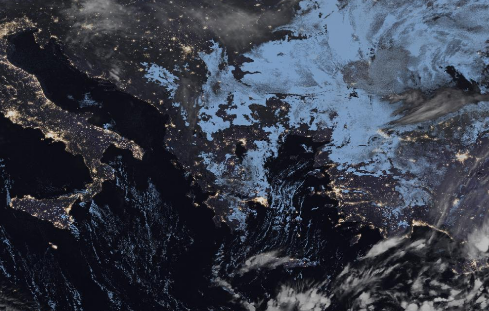 Τελευταία δορυφορική εικόνα νεφοκάλυψης