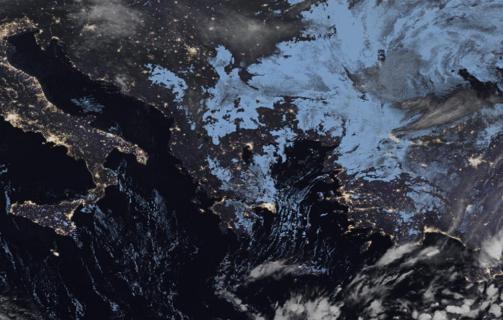 Τελευταία δορυφορική εικόνα νεφοκάλυψης