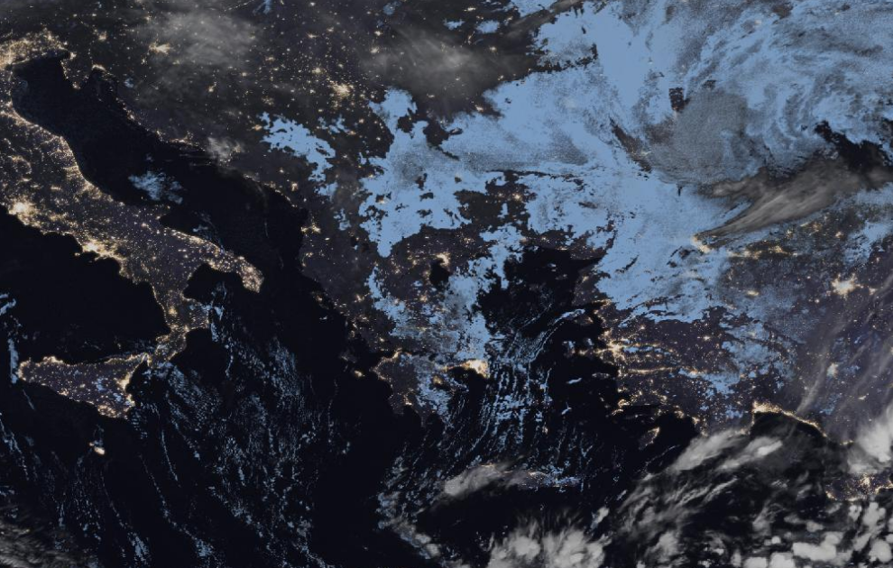 Τελευταία δορυφορική εικόνα νεφοκάλυψης