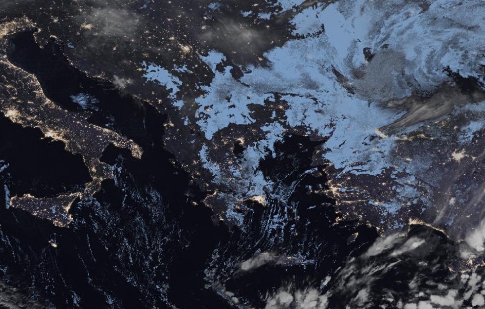 Τελευταία δορυφορική εικόνα νεφοκάλυψης