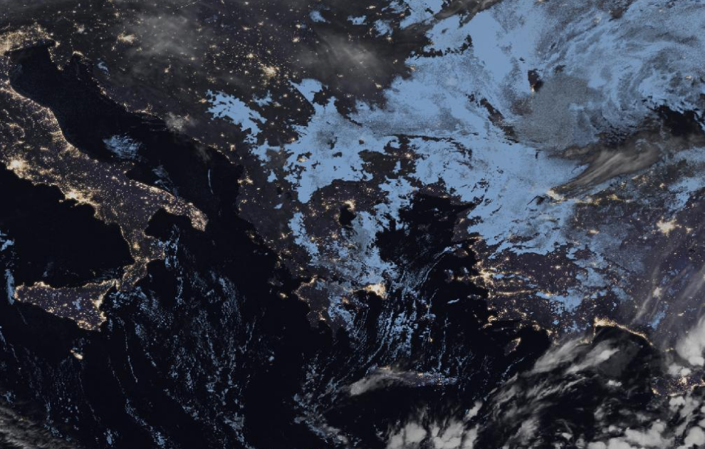 Τελευταία δορυφορική εικόνα νεφοκάλυψης