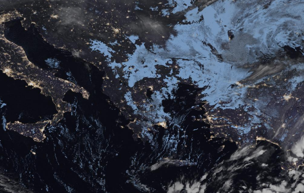 Τελευταία δορυφορική εικόνα νεφοκάλυψης