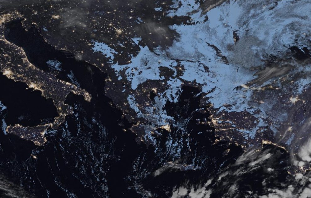 Τελευταία δορυφορική εικόνα νεφοκάλυψης