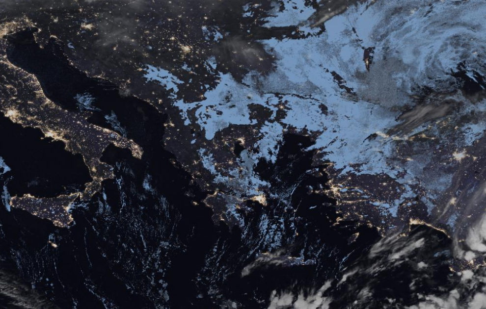 Τελευταία δορυφορική εικόνα νεφοκάλυψης