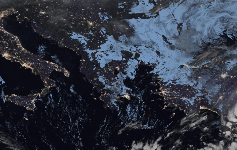 Τελευταία δορυφορική εικόνα νεφοκάλυψης