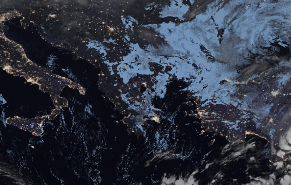 Τελευταία δορυφορική εικόνα νεφοκάλυψης