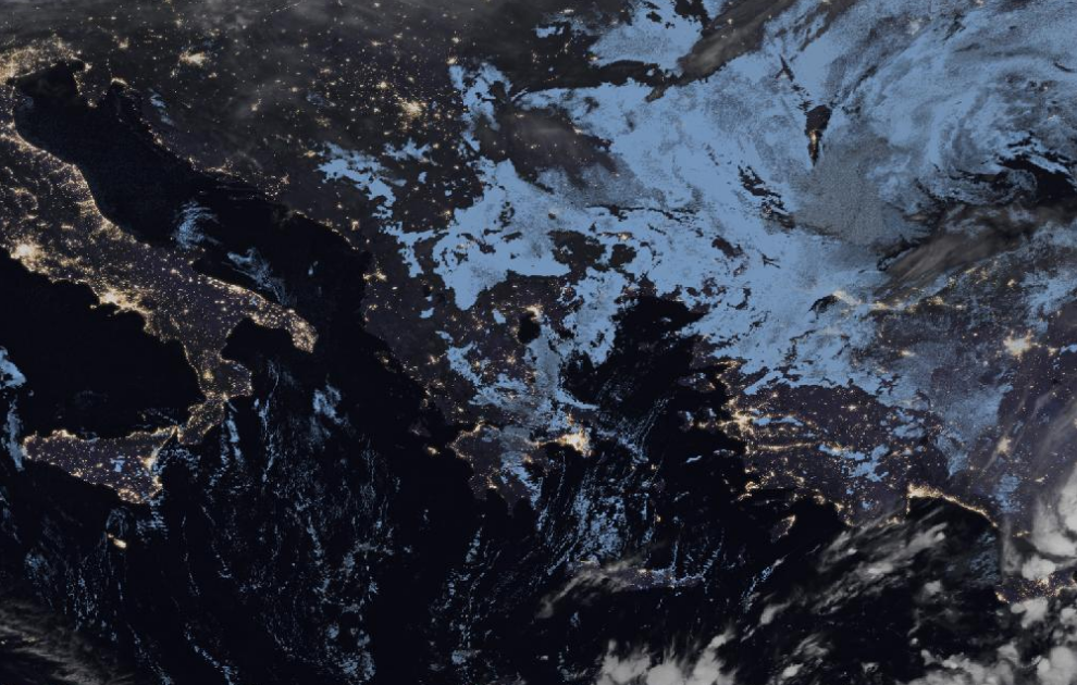 Τελευταία δορυφορική εικόνα νεφοκάλυψης