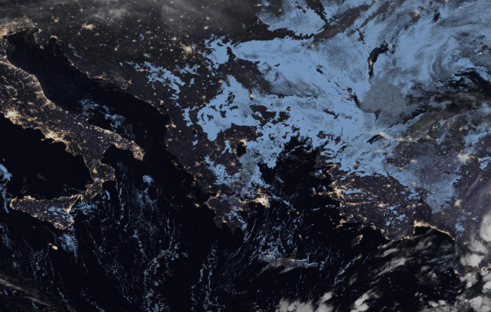 Τελευταία δορυφορική εικόνα νεφοκάλυψης