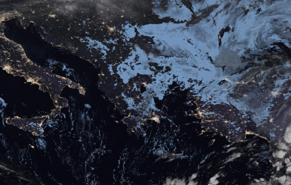 Τελευταία δορυφορική εικόνα νεφοκάλυψης