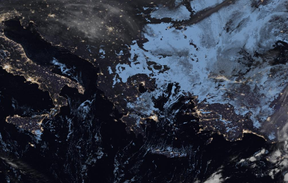 Τελευταία δορυφορική εικόνα νεφοκάλυψης