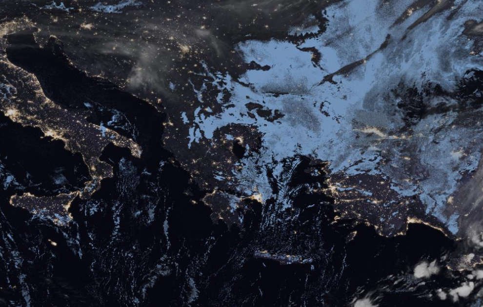 Τελευταία δορυφορική εικόνα νεφοκάλυψης