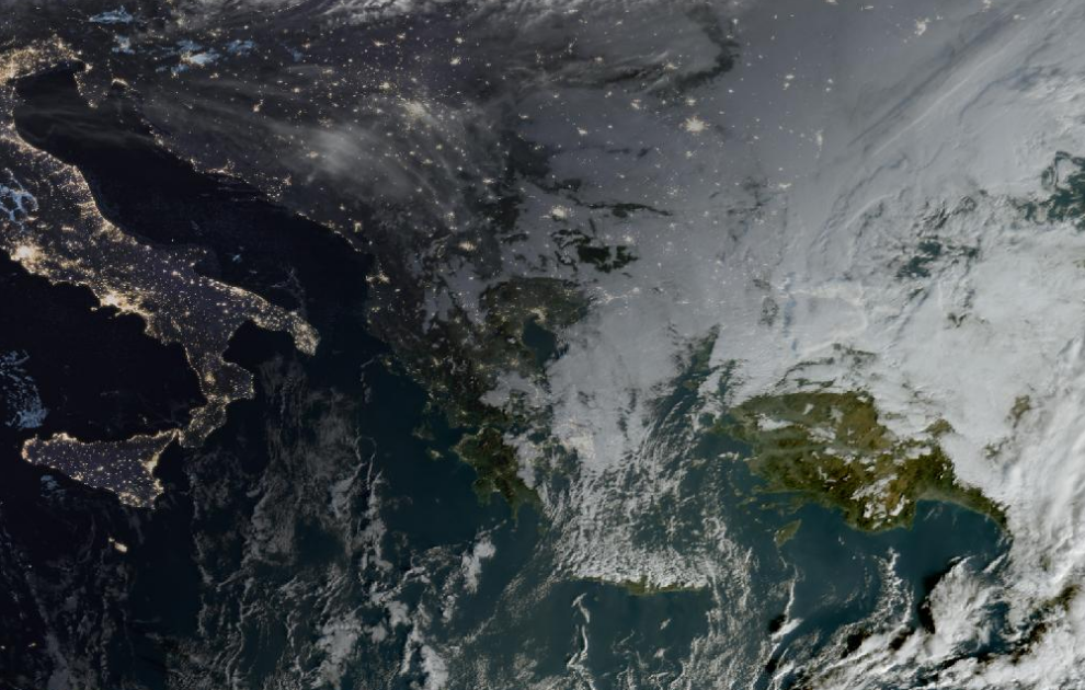 Τελευταία δορυφορική εικόνα νεφοκάλυψης