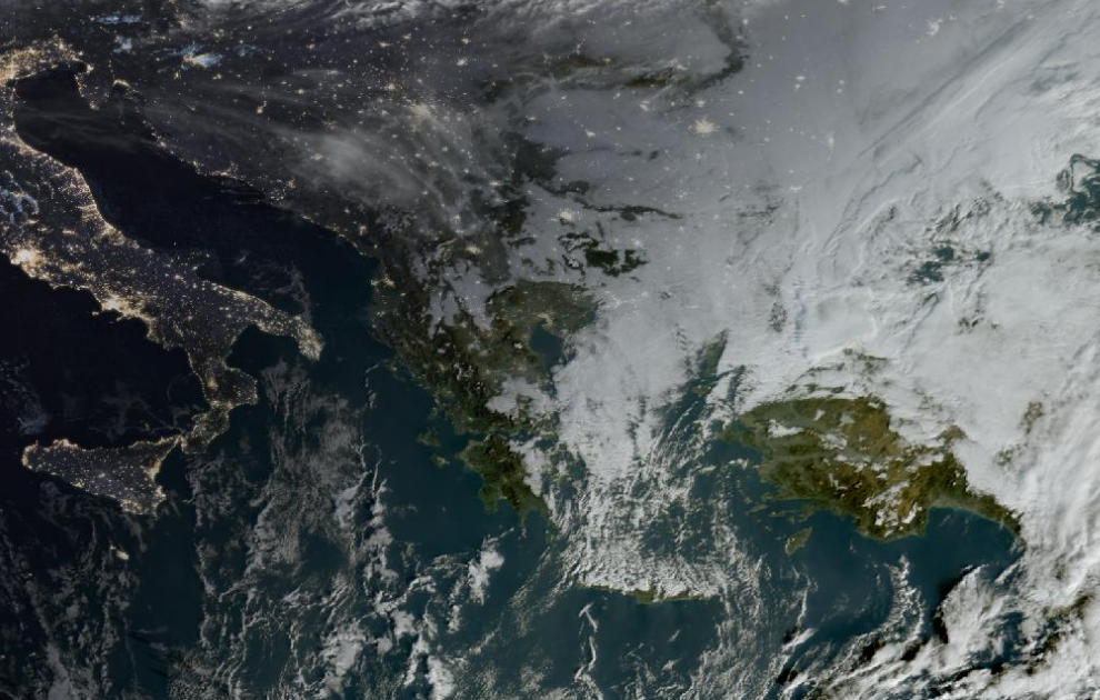 Τελευταία δορυφορική εικόνα νεφοκάλυψης