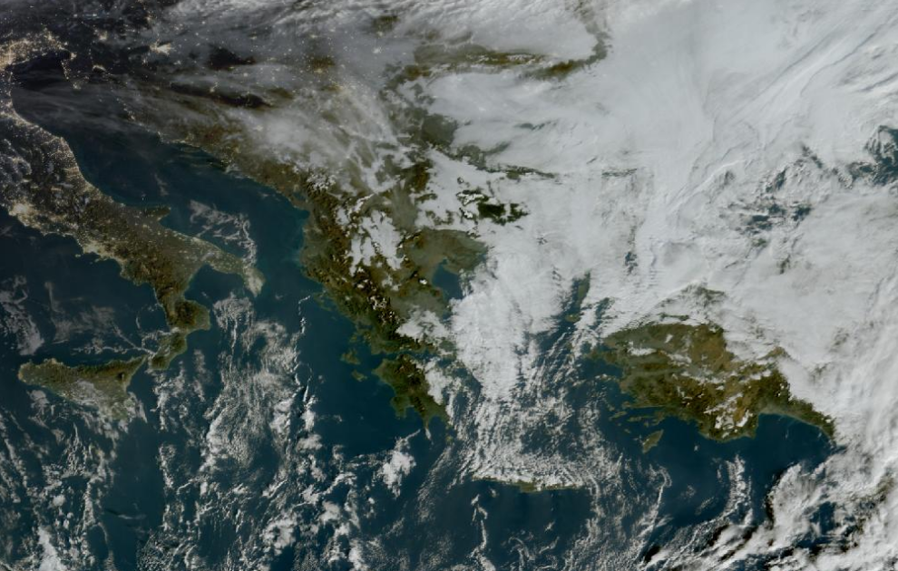 Τελευταία δορυφορική εικόνα νεφοκάλυψης