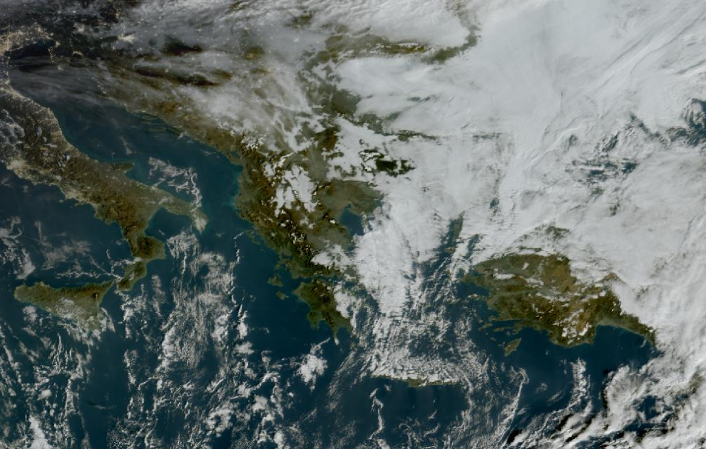 Τελευταία δορυφορική εικόνα νεφοκάλυψης