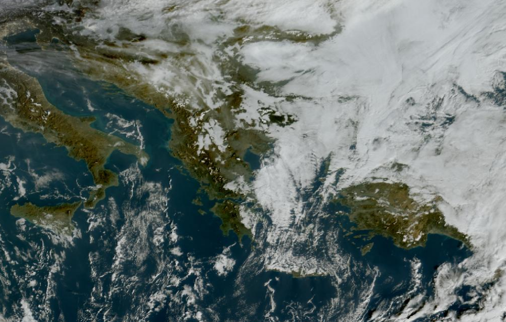 Τελευταία δορυφορική εικόνα νεφοκάλυψης