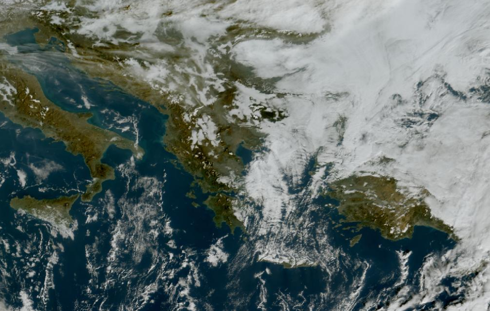 Τελευταία δορυφορική εικόνα νεφοκάλυψης