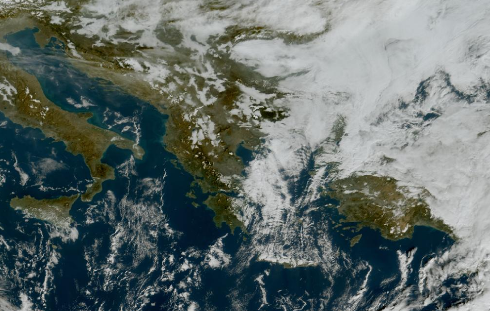 Τελευταία δορυφορική εικόνα νεφοκάλυψης